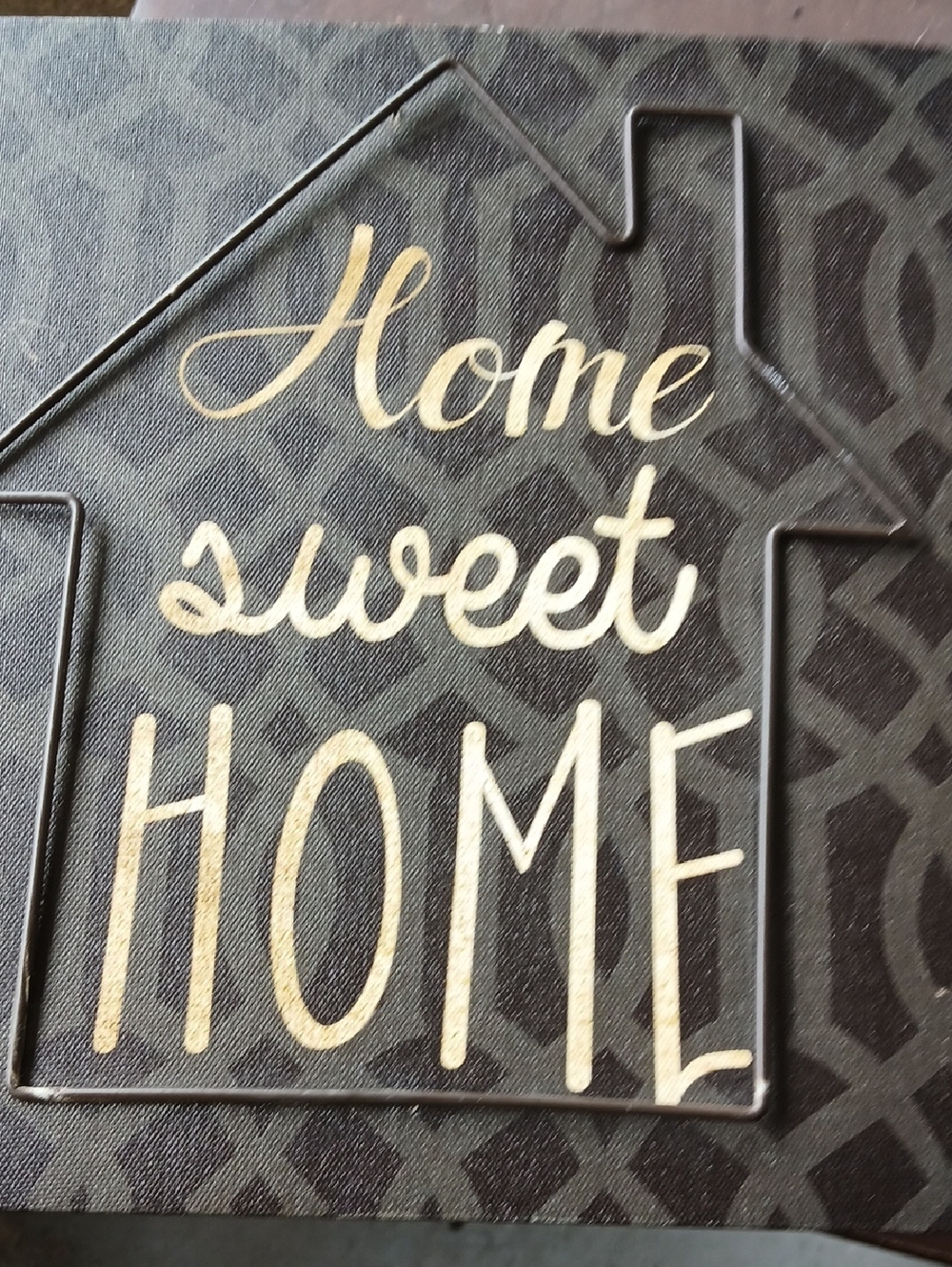 Home Sweet Home Wall Accent - Black and Gold